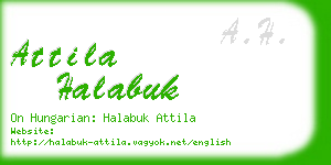 attila halabuk business card